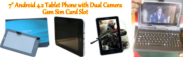 7 inch Android 4.2 Tablet 512m 8gb Dual Camera Gsm Wcdma Phone with 3g Sim Card Slot